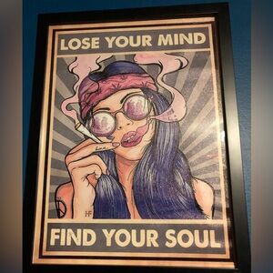 Smoking Art print. Frame not included